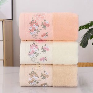 Serviettes de bain de luxe en coton tissé