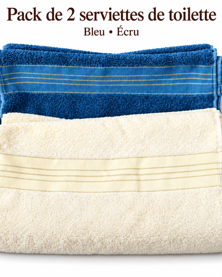 Lot de 2 et 3 pour bain et hôtel Serviettes en coton bouclé satiné [petit] 70x35