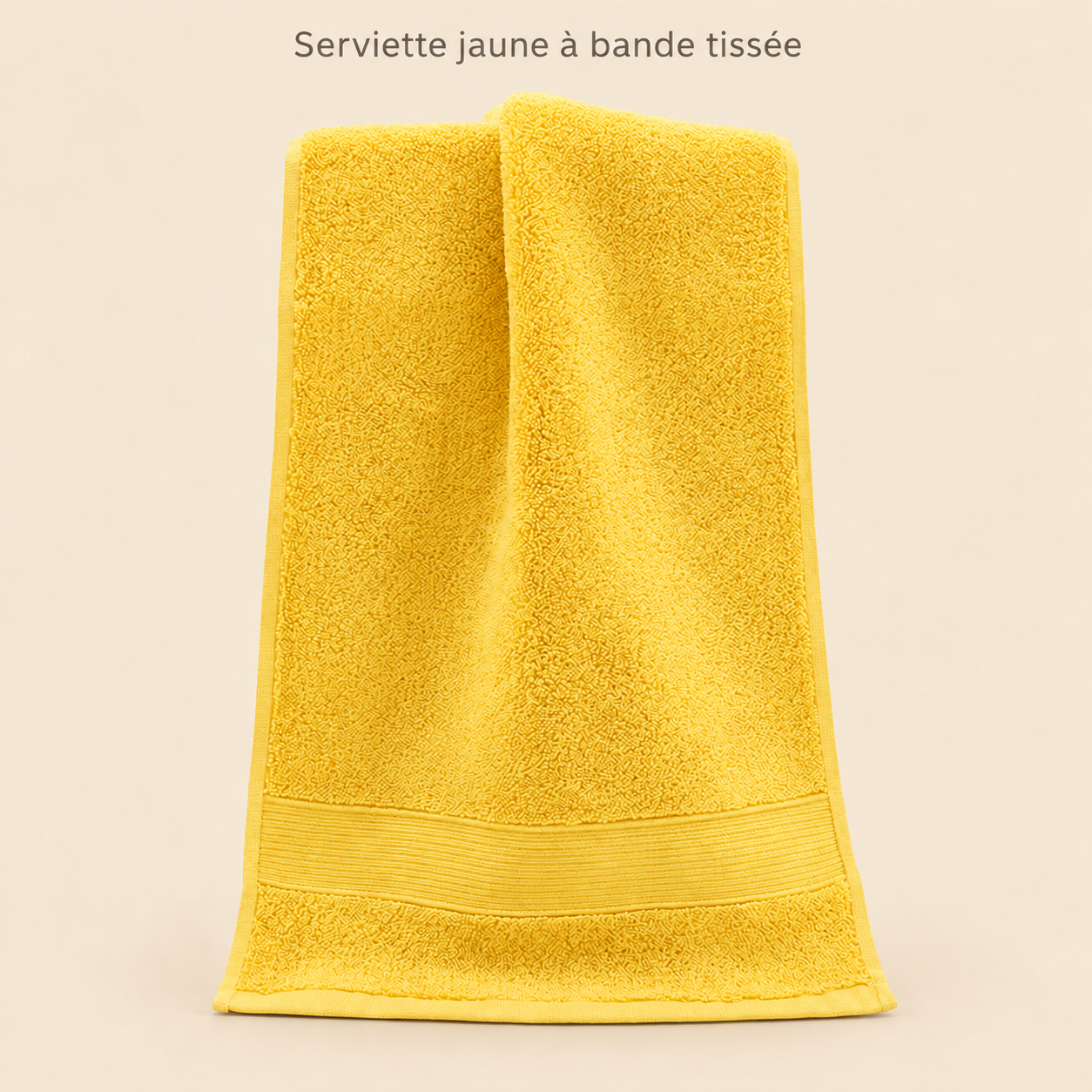 Pack Serviettes de bain et de toilette en pur coton trait horizontal 25x75 cm – Image 2